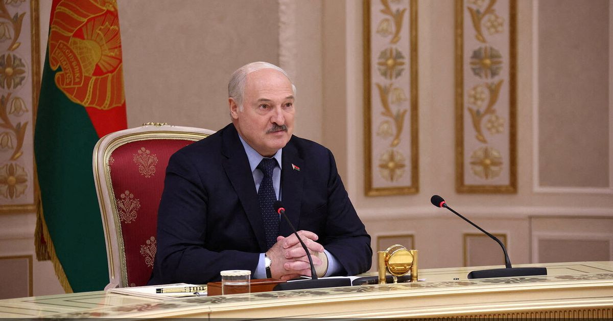 Belarusian President Alexander Lukashenko meets with governor of Russia's Vladimir Region Alexander Avdeyev in Minsk