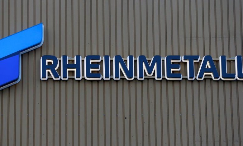 Logo of Rheinmetall AG is seen in Zurich
