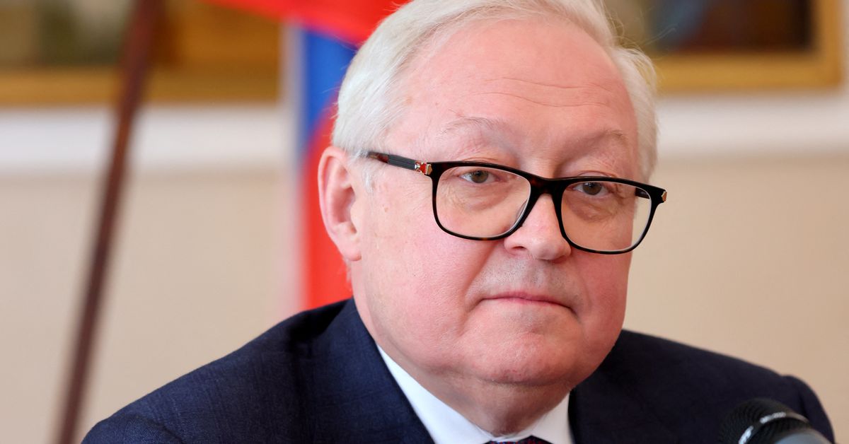 Russian Deputy Foreign Minister Ryabkov attends a news conference in Geneva