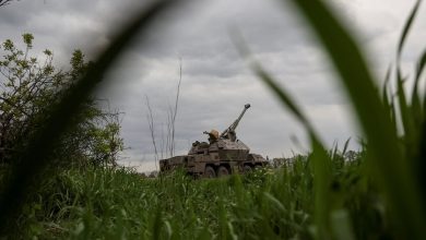 Ukrainian service members from a 110th Separate Mechanised Brigade of the Armed Forces of Ukraine, prepare fire a self-propelled howitzer "Dana" near the town of Avdiivka