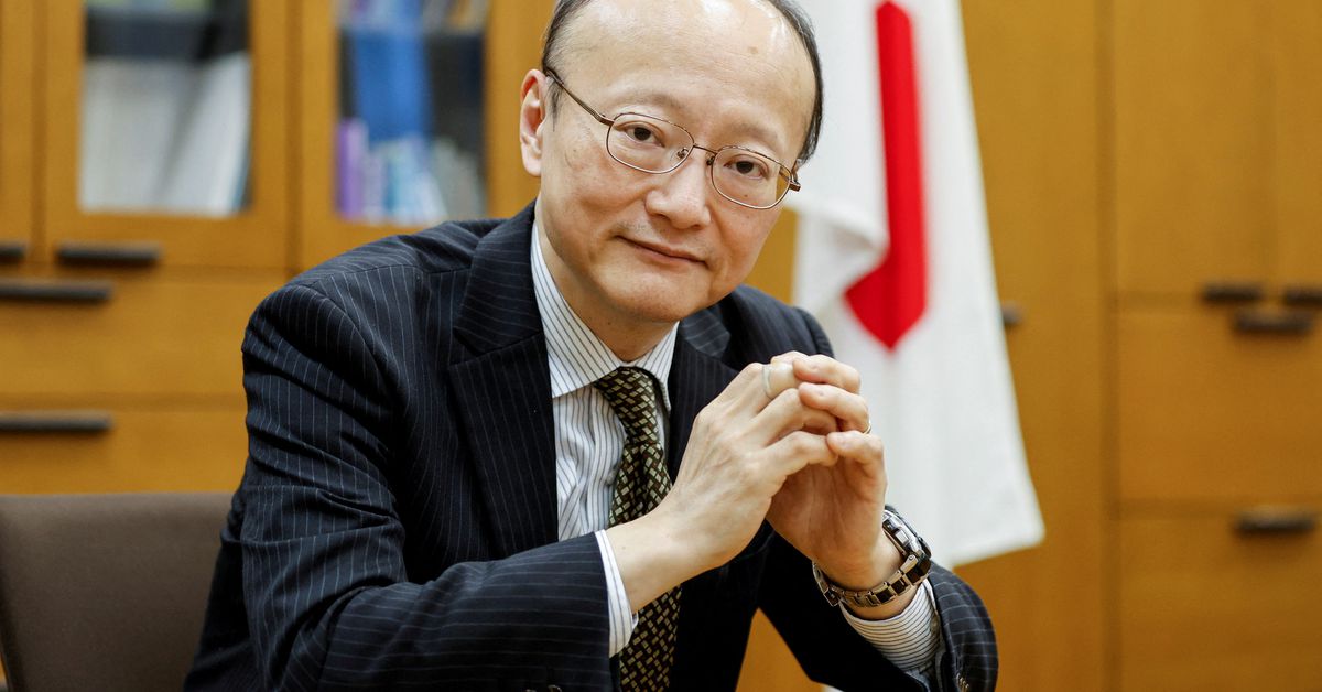 Japan's vice minister of finance for international affairs, Masato Kanda, poses for a photograph during an interview with Reuters at the Finance Ministry in Tokyo