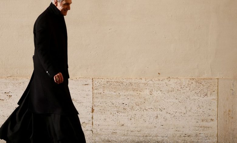 Archbishop Georg Gaenswein arrives at the Vatican